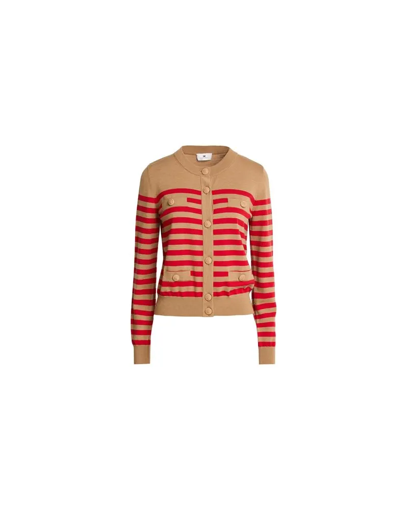 Elisabetta Franchi STRICKWAREN - Strickjackenauf YOOX.COM Kamel