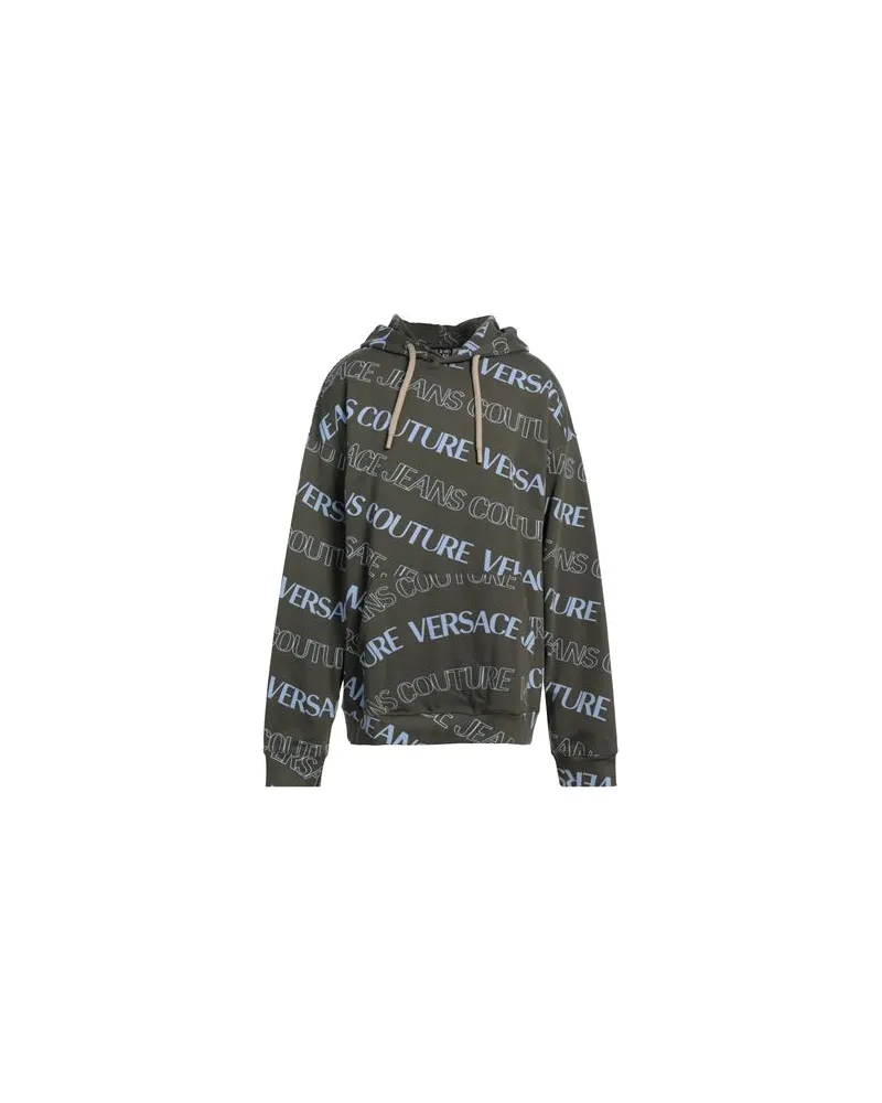 Versace Jeans TOPS - Sweatshirtsauf YOOX.COM Militärgrün