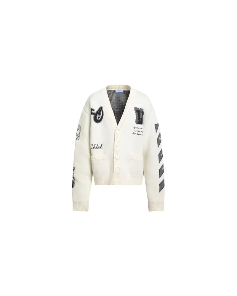 OFF-WHITE STRICKWAREN - Strickjackenauf YOOX.COM Elfenbein