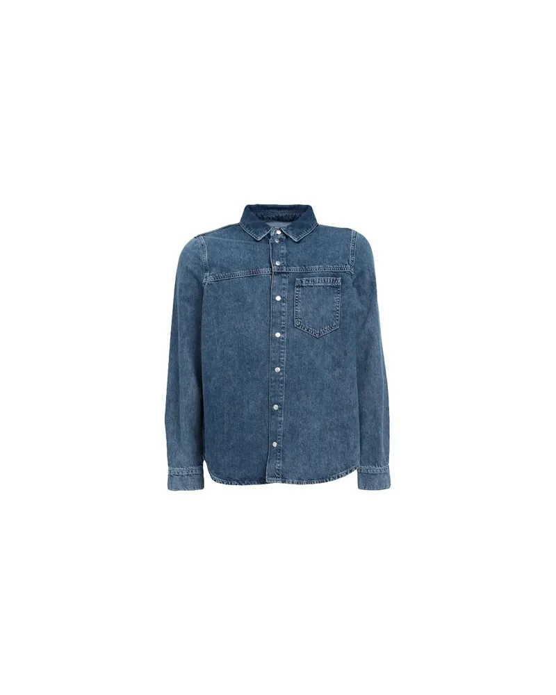 Karl Lagerfeld KLJ REGULAR DENIM SHIRT  - TOPS - Jeanshemdenauf YOOX.COM Blau