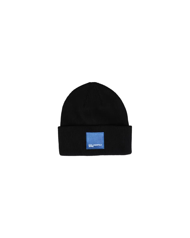 Karl Lagerfeld KNITTED LOGO BEANIE		  - ACCESSOIRES - Mützen & Hüteauf YOOX.COM Schwarz