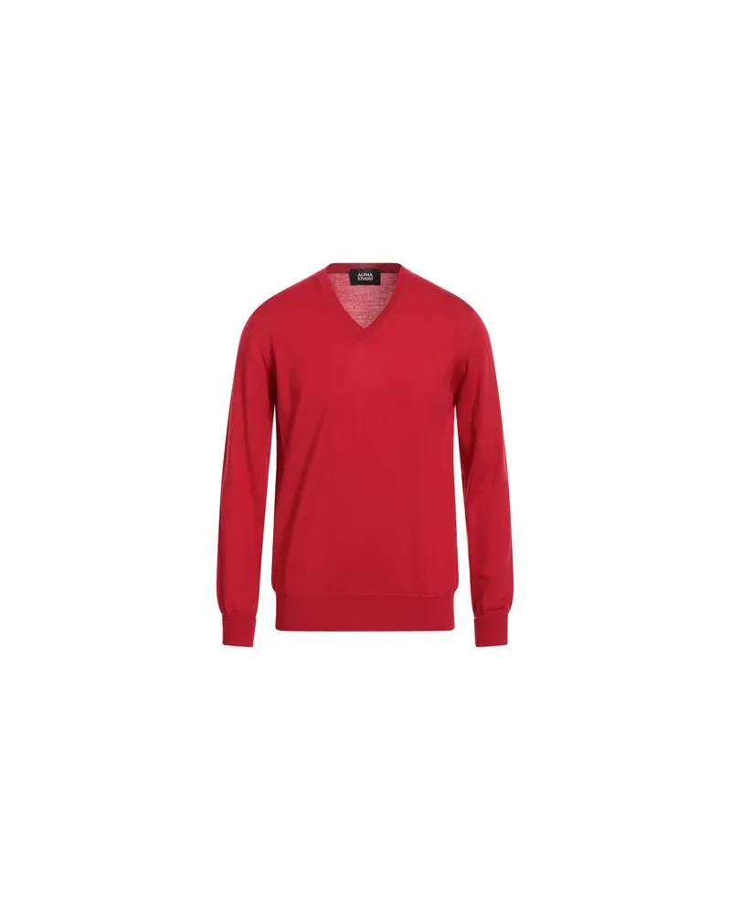Alpha Studio STRICKWAREN - Pulloverauf YOOX.COM Rot