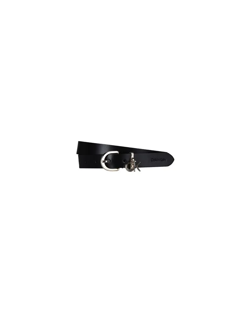 Calvin Klein CK FRAME CHARM BUCKLE 25MM BELT  - Kleinlederwaren - Gürtelauf YOOX.COM Schwarz