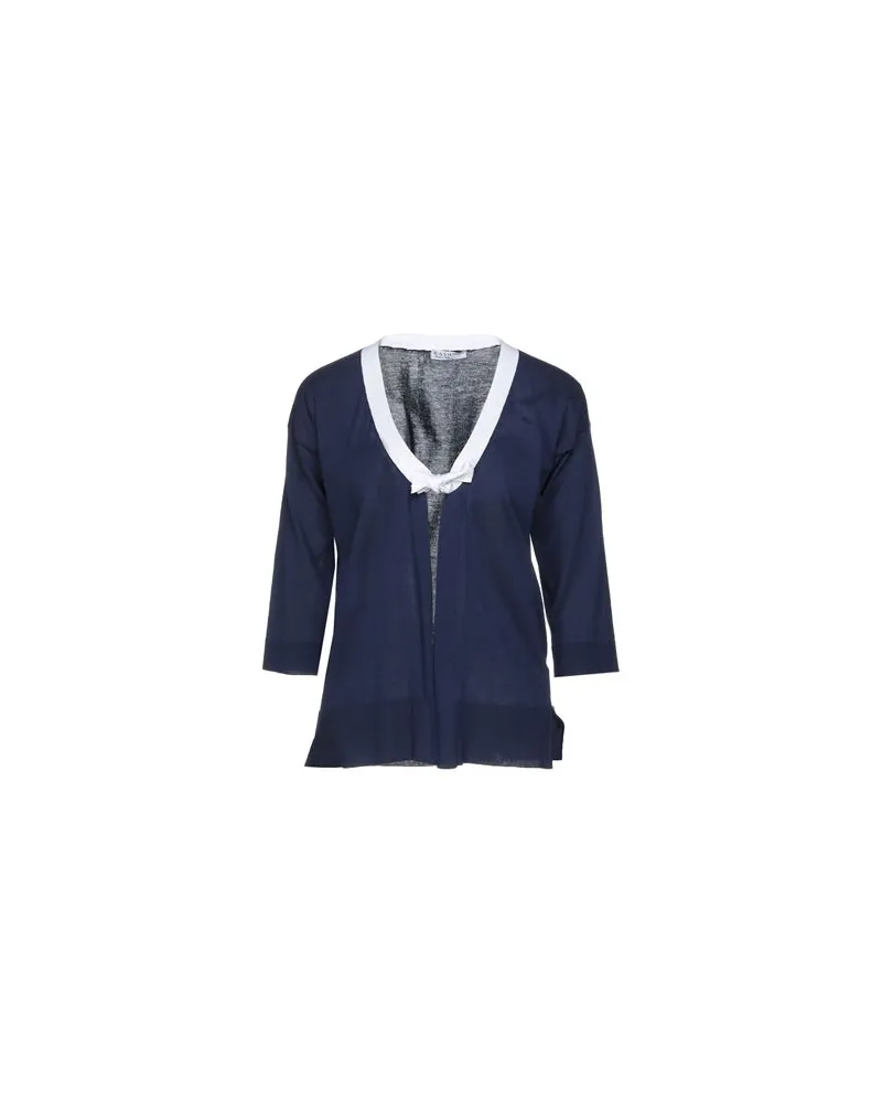 KASH STRICKWAREN - Strickjackenauf YOOX.COM Blau