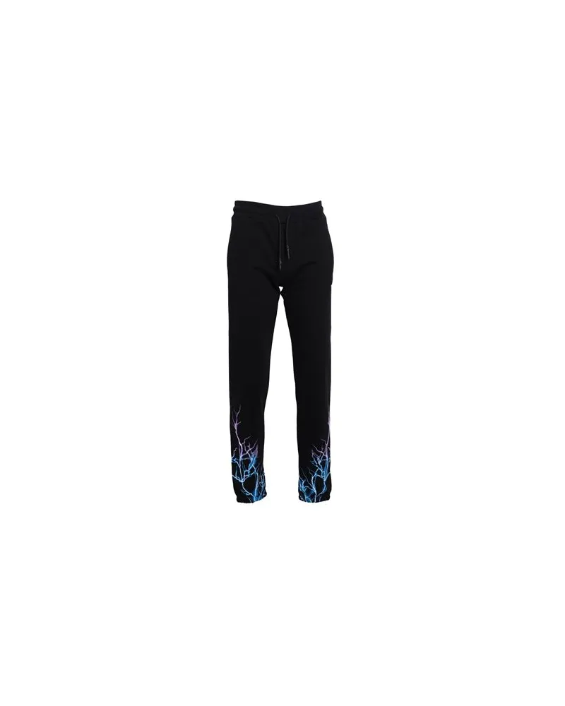 Phobia Archive PANTS WITH BLUE AND PURPLE LIGHTNING - PANTS WITH BLUE AND PURPLE LIGHTNING - HOSEN & RÖCKE - Hosenauf YOOX.COM Schwarz