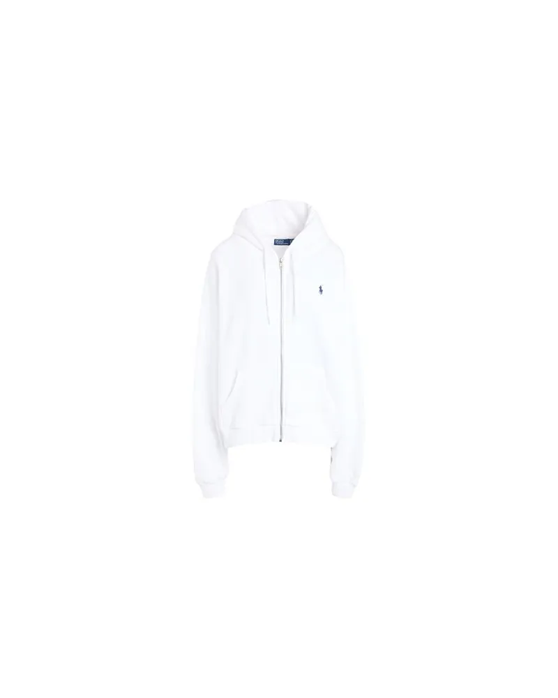 Ralph Lauren COTTON FLEECE FULL-ZIP HOODIE  - TOPS - Sweatshirtsauf YOOX.COM Weiß