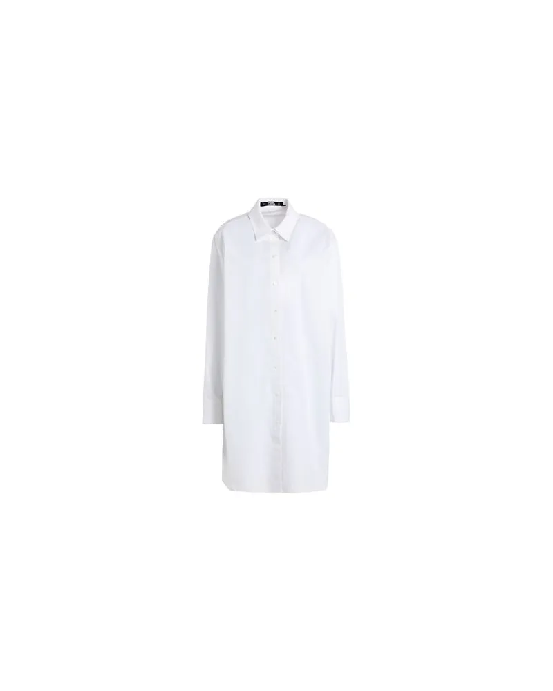 Karl Lagerfeld EMBROIDERED LOGO TUNIC  - TOPS - Hemdenauf YOOX.COM Weiß