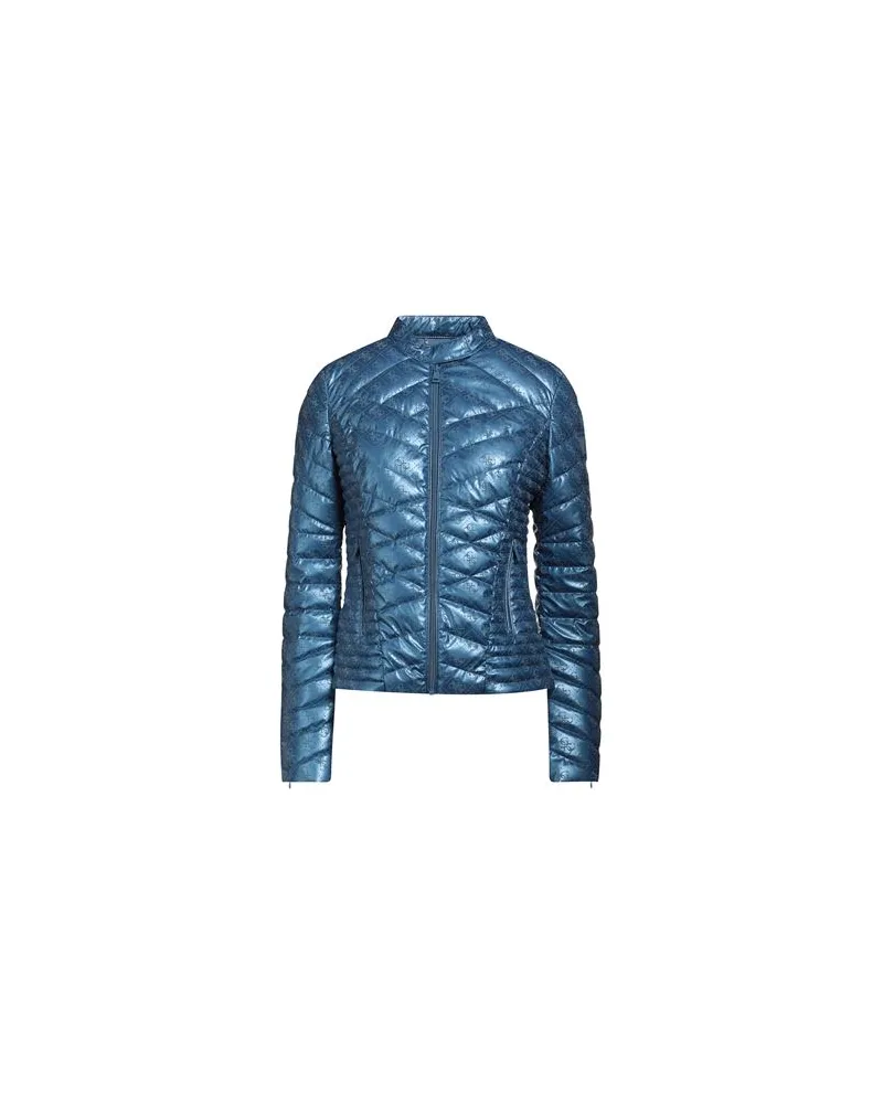 Guess JACKEN & MÄNTEL - Pufferjacken & Daunenjackenauf YOOX.COM Blau