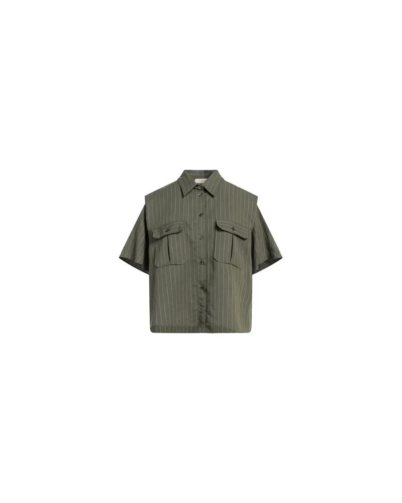 Glanshirt TOPS - Hemdenauf YOOX.COM Militärgrün