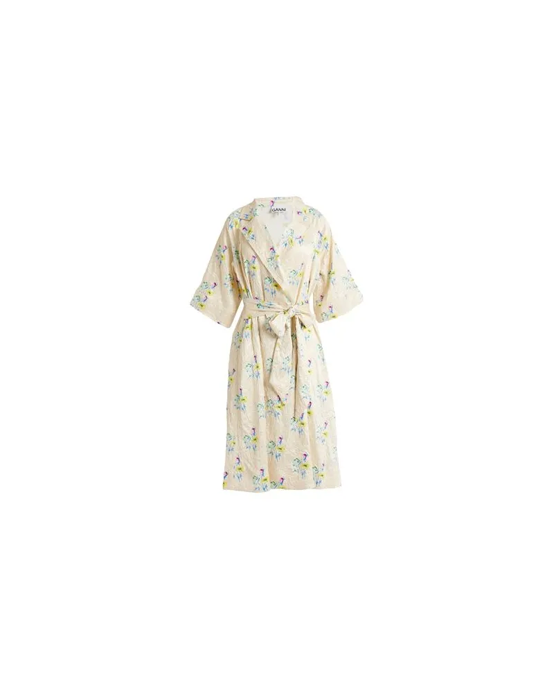 Ganni KLEIDER - Midi-Kleiderauf YOOX.COM Pastellgelb