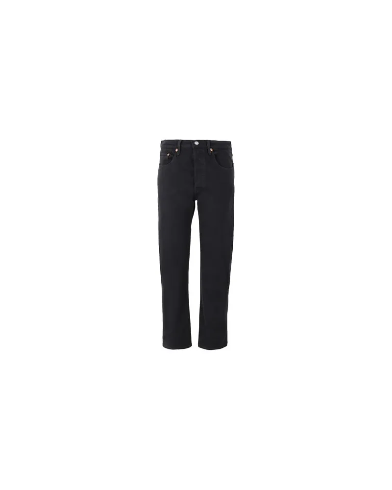 Levi's 501 CROP  - HOSEN & RÖCKE - Jeanshosenauf YOOX.COM Schwarz