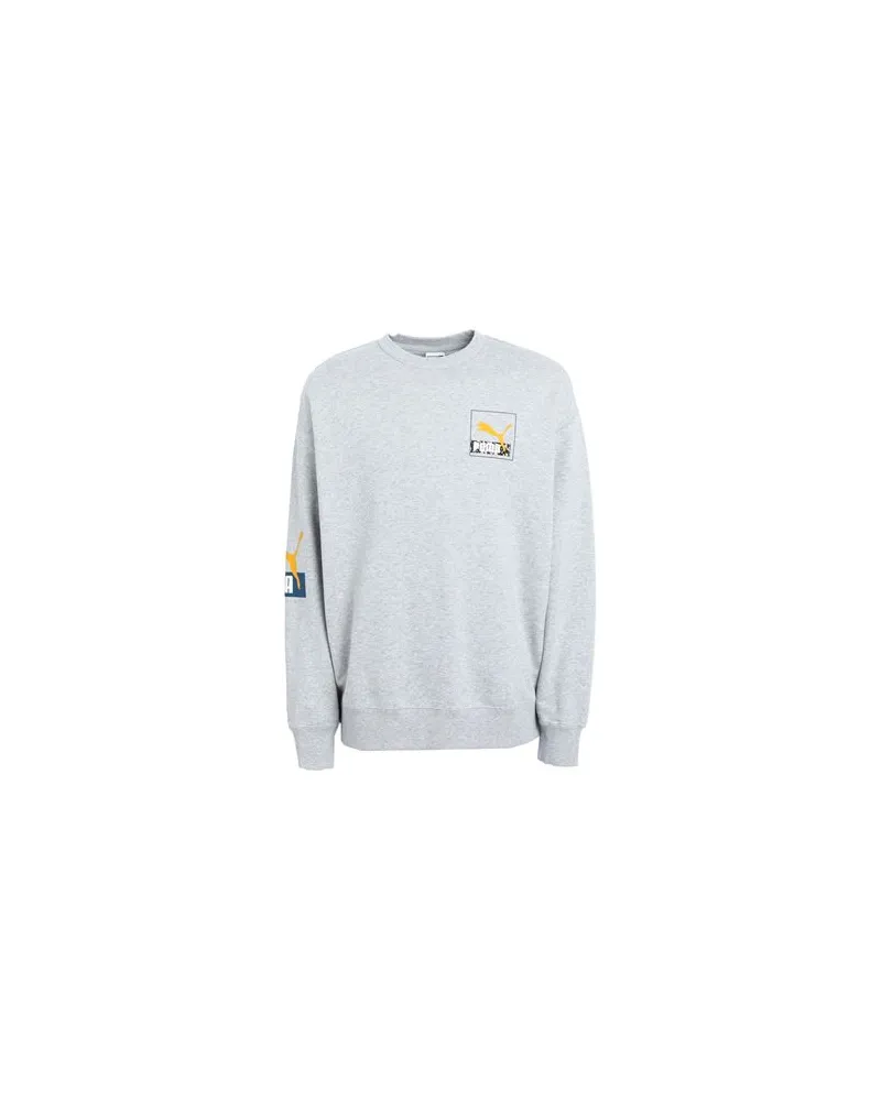 Puma Brand Love Crew TR  - Brand Love Crew TR - TOPS - Sweatshirtsauf YOOX.COM Hellgrau
