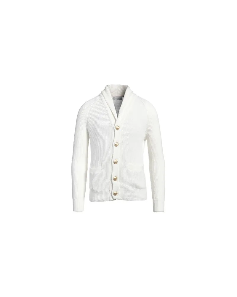 Brunello Cucinelli STRICKWAREN - Strickjackenauf YOOX.COM Elfenbein