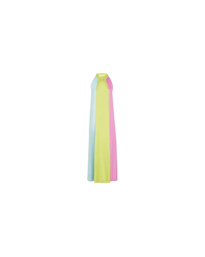 8 by Yoox HALTER COLOR-BLOCK MAXI DRESS  - KLEIDER - Maxi-Kleiderauf YOOX.COM Limettengrün