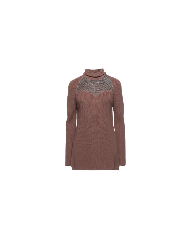 Elisabetta Franchi STRICKWAREN - Rollkragenpulloverauf YOOX.COM Hellbraun