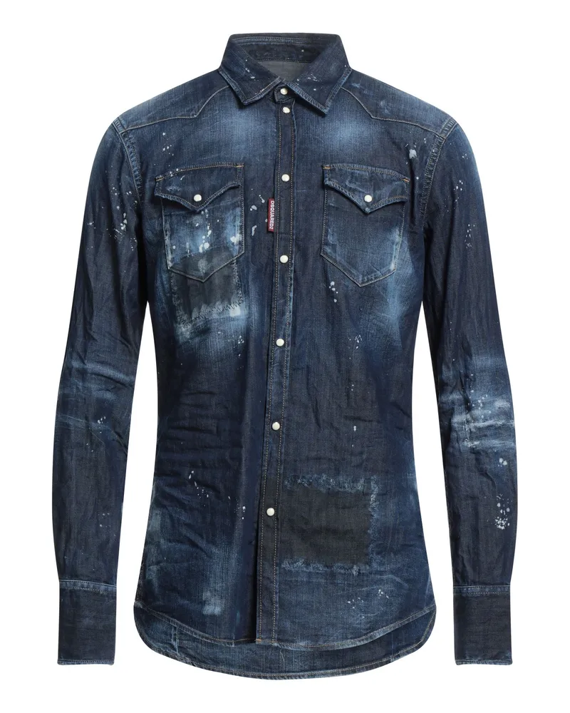 Dsquared2 Jeanshemd Blau