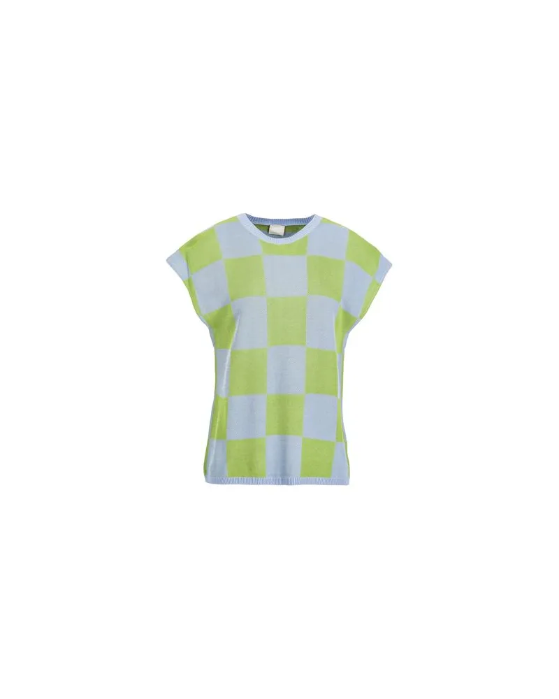 8 by Yoox CHECKERBOARD KNIT VEST - STRICKWAREN - Pulloverauf YOOX.COM Himmelblau