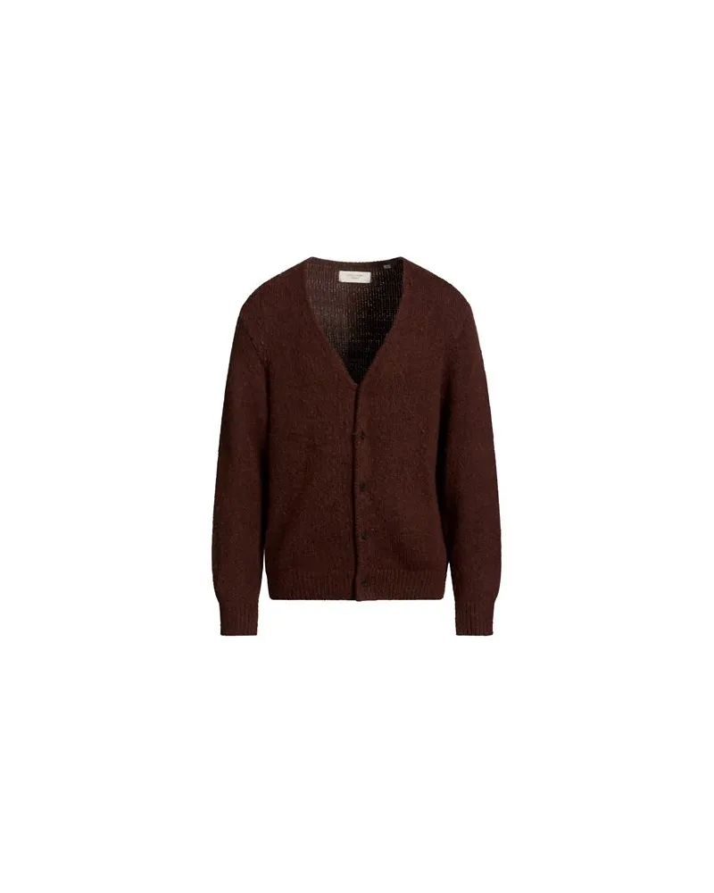Jack & Jones STRICKWAREN - Strickjackenauf YOOX.COM Dunkelbraun