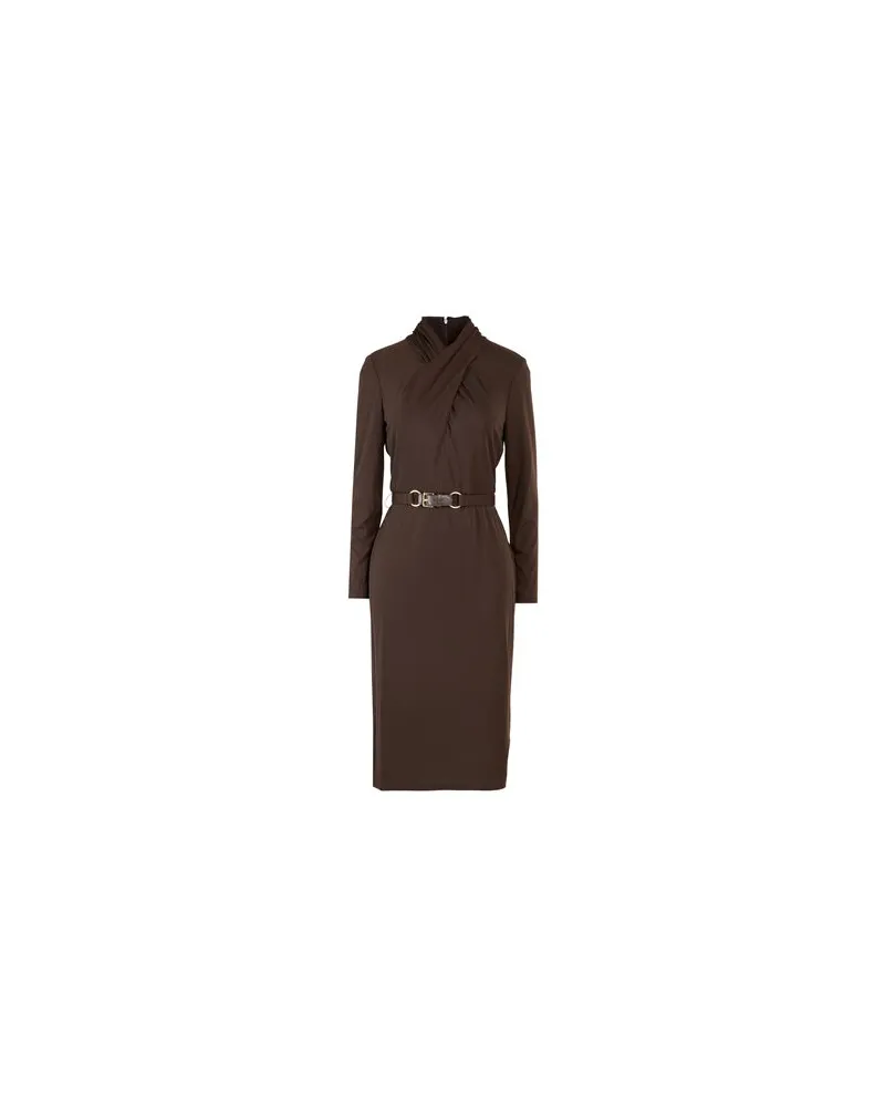 Ralph Lauren KLEIDER - Midi-Kleiderauf YOOX.COM Dunkelbraun