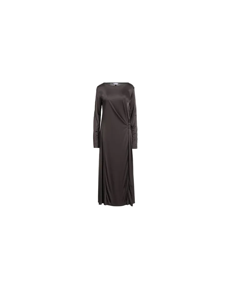 Max Mara LEISURE - KLEIDER - Midi-Kleiderauf YOOX.COM Dunkelbraun