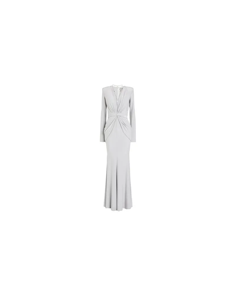 Elisabetta Franchi KLEIDER - Maxi-Kleiderauf YOOX.COM Silber