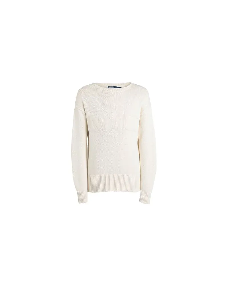 Ralph Lauren NYC COTTON-LINEN SWEATER  - STRICKWAREN - Pulloverauf YOOX.COM Elfenbein