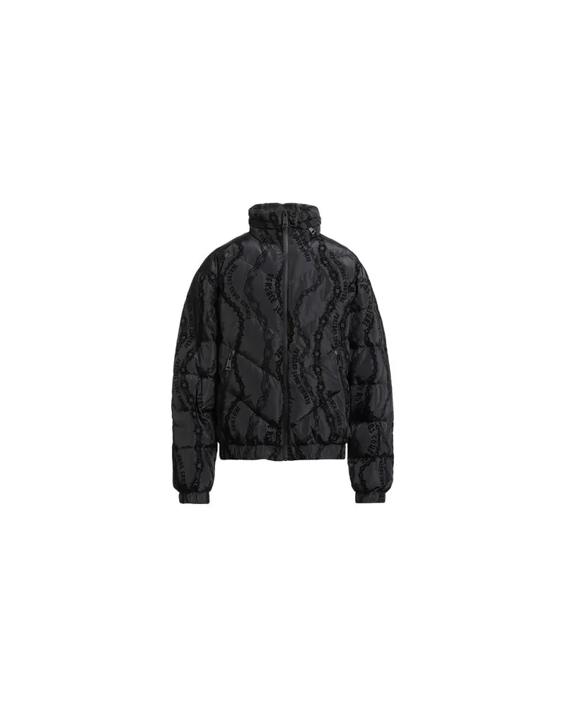 Versace Jeans JACKEN & MÄNTEL - Pufferjacken & Daunenjackenauf YOOX.COM Schwarz