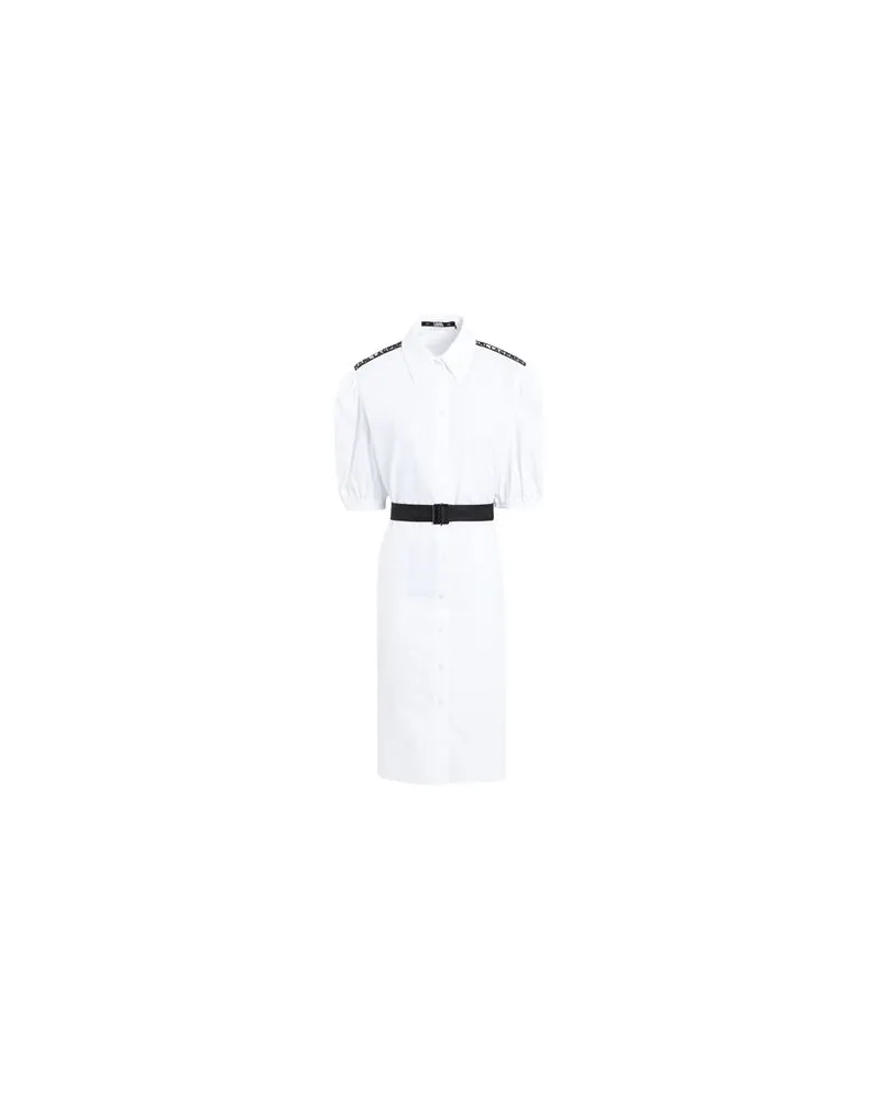 Karl Lagerfeld POPLIN SHIRT DRESS  - KLEIDER - Midi-Kleiderauf YOOX.COM Weiß