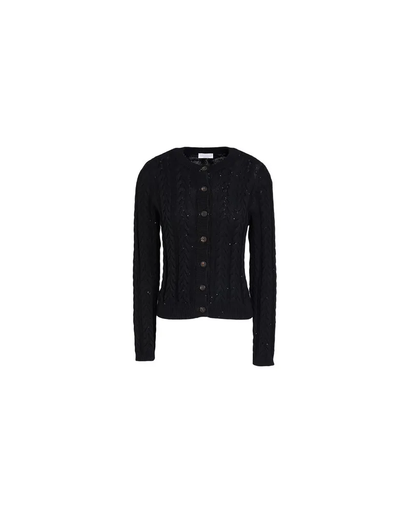 Brunello Cucinelli STRICKWAREN - Strickjackenauf YOOX.COM Schwarz