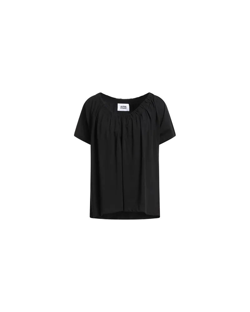 Alpha Studio TOPS - T-shirtsauf YOOX.COM Schwarz