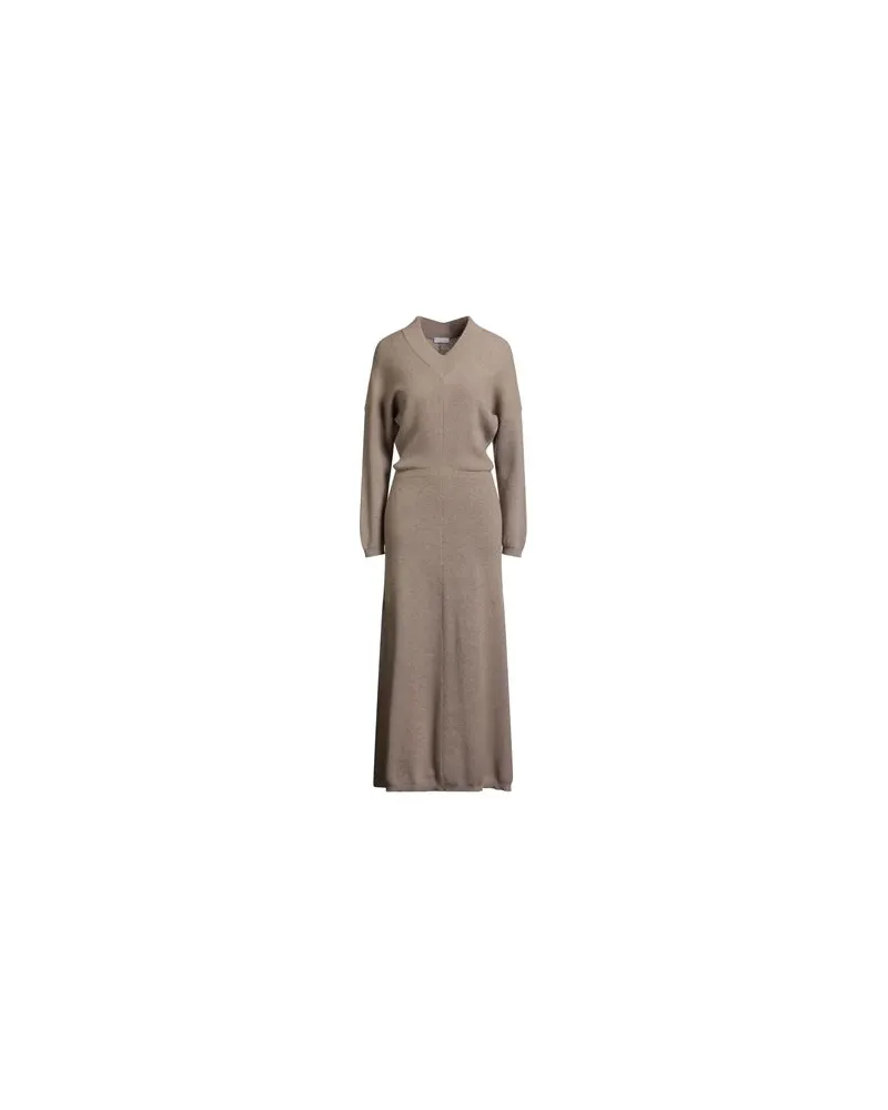 Brunello Cucinelli KLEIDER - Maxi-Kleiderauf YOOX.COM Khaki