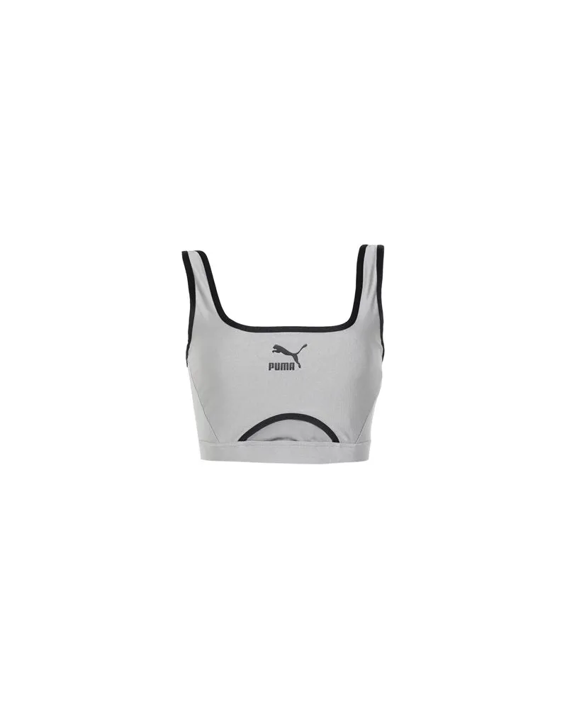 Puma DARE TO Crop Top  - TOPS - Topsauf YOOX.COM Hellgrau