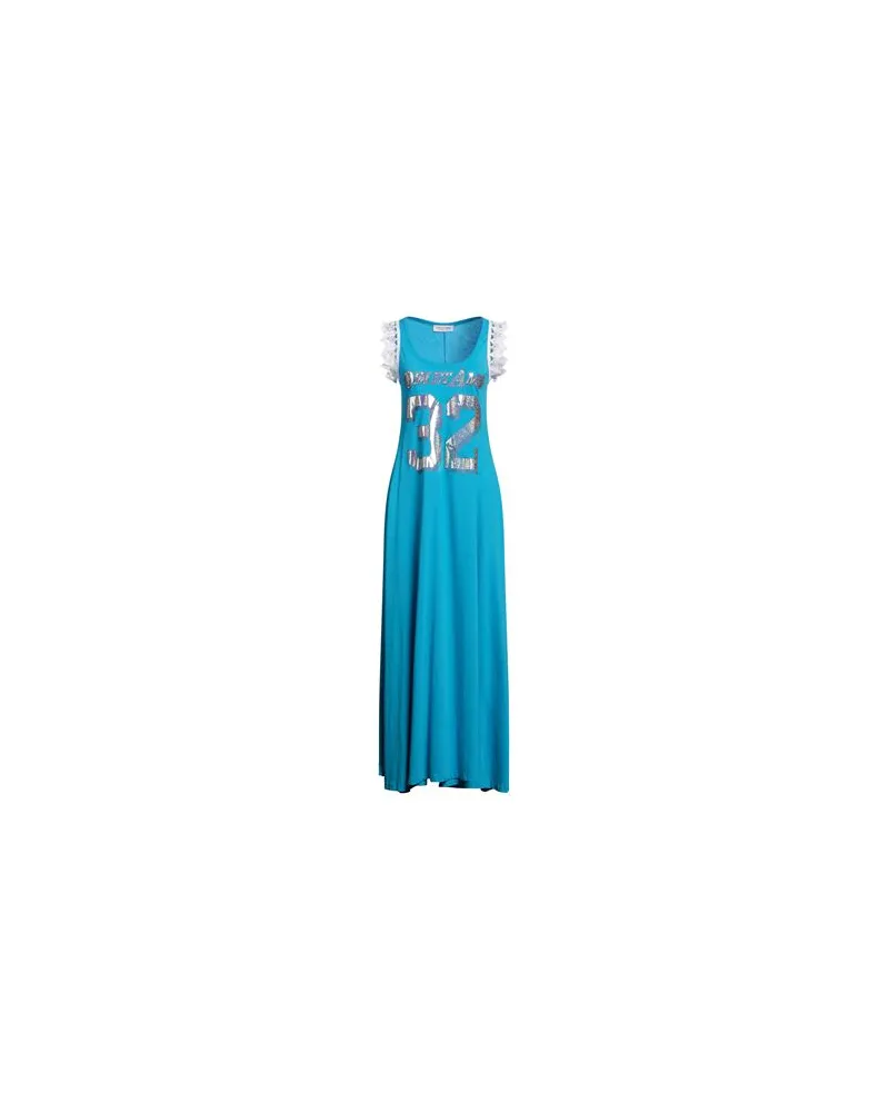 Odi et Amo KLEIDER - Maxi-Kleiderauf YOOX.COM Azurblau