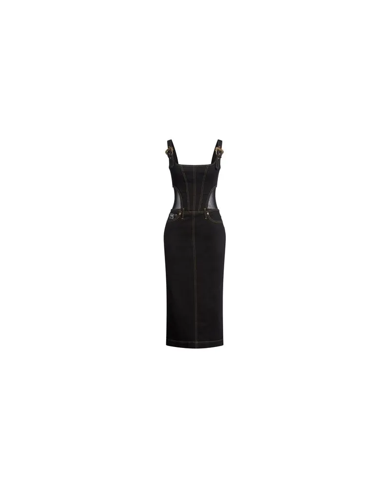 Versace Jeans KLEIDER - Midi-Kleiderauf YOOX.COM Schwarz