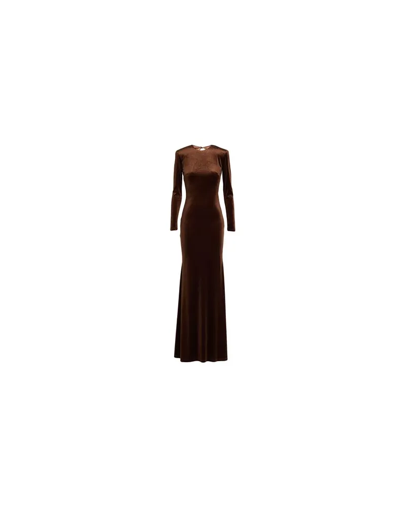 The New Arrivals Ilkyaz Ozel KLEIDER - Maxi-Kleiderauf YOOX.COM Schokobraun