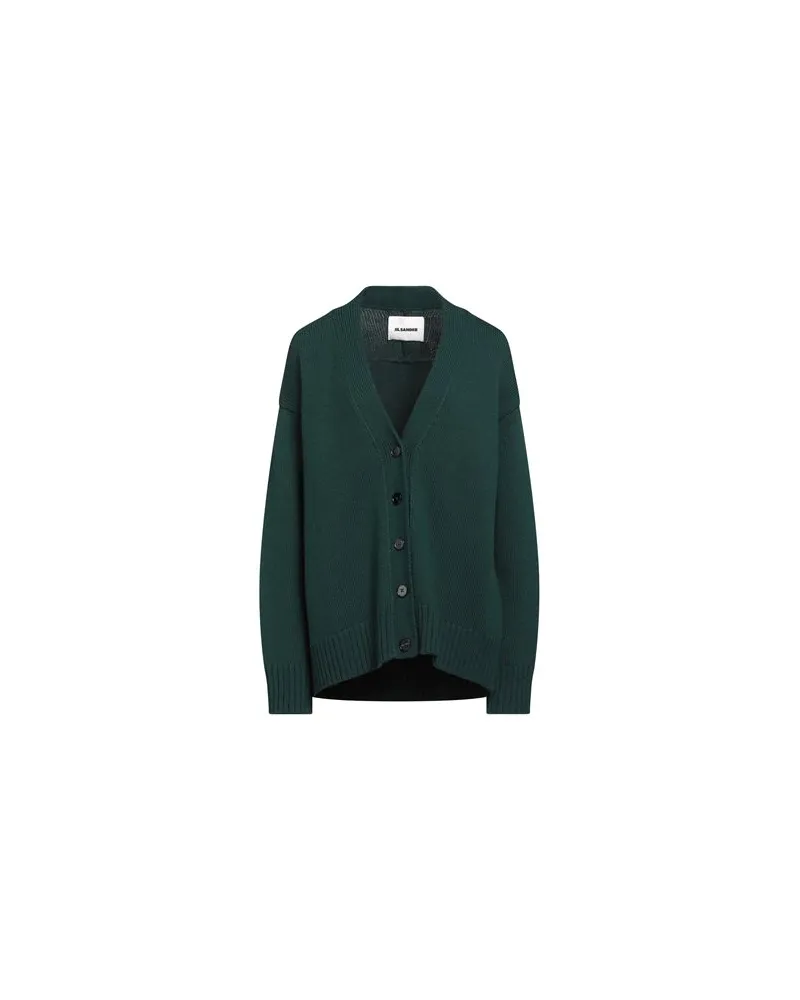 Jil Sander STRICKWAREN - Strickjackenauf YOOX.COM Dunkelgrün