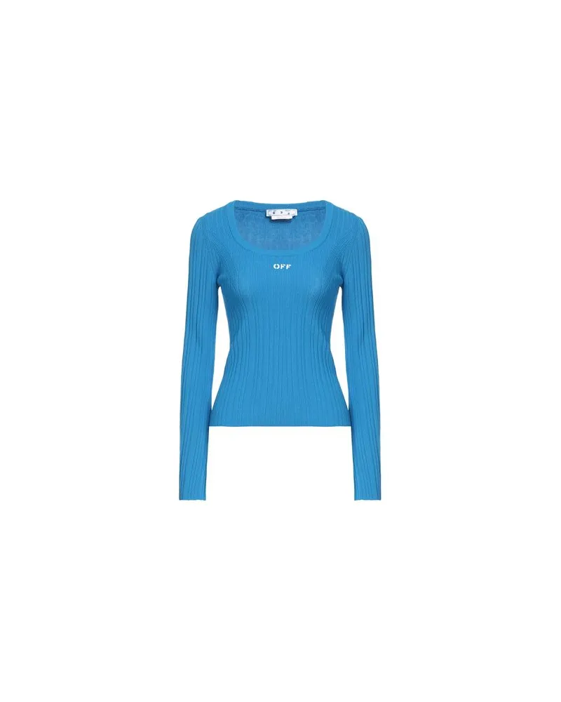 OFF-WHITE STRICKWAREN - Pulloverauf YOOX.COM Azurblau