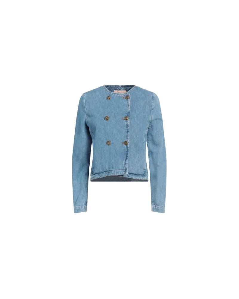 Twin-Set JACKEN & MÄNTEL - Jeansjacken/Mäntelauf YOOX.COM Blau