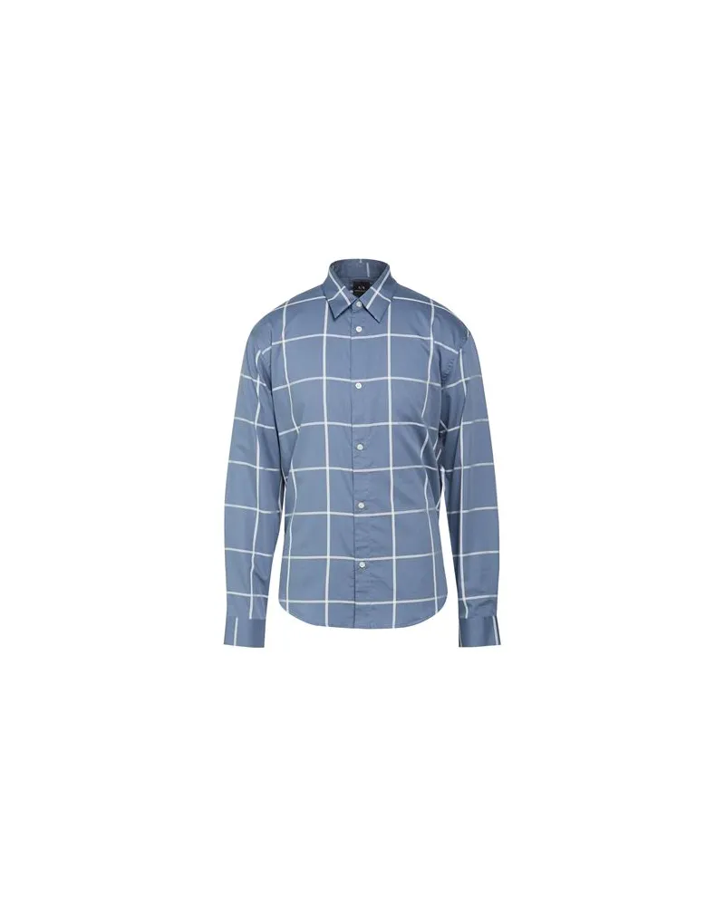 Armani Exchange TOPS - Hemdenauf YOOX.COM Taubenblau