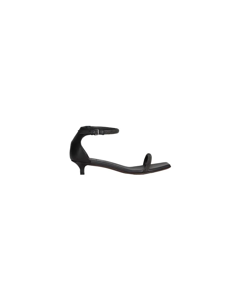 Brunello Cucinelli SCHUHE - Sandalenauf YOOX.COM Schwarz