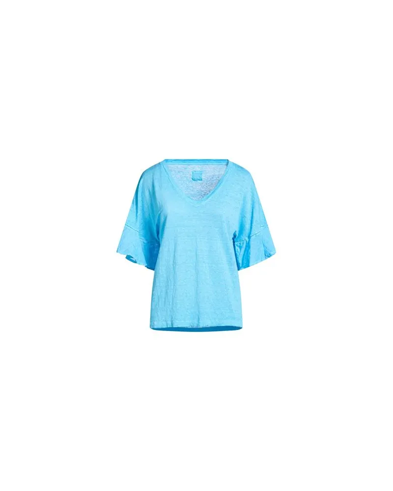 120% Lino TOPS - T-shirtsauf YOOX.COM Azurblau