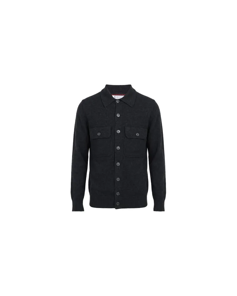 Brunello Cucinelli STRICKWAREN - Strickjackenauf YOOX.COM Braungrau