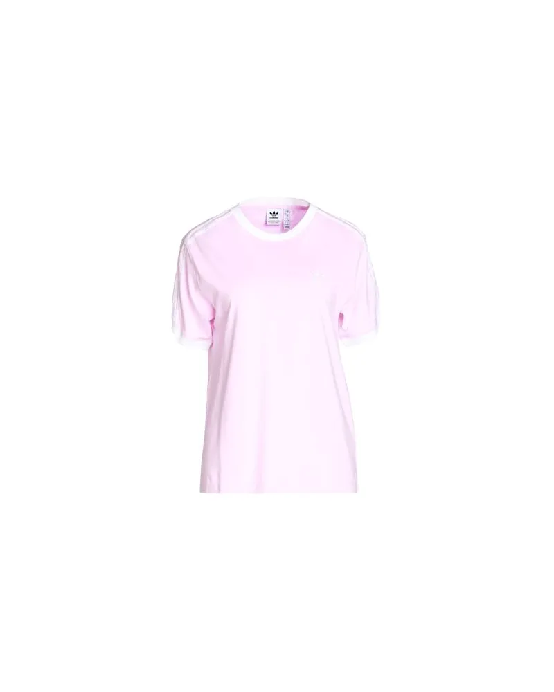 adidas 3 STRIPES TEE  - TOPS - T-shirtsauf YOOX.COM Rosa
