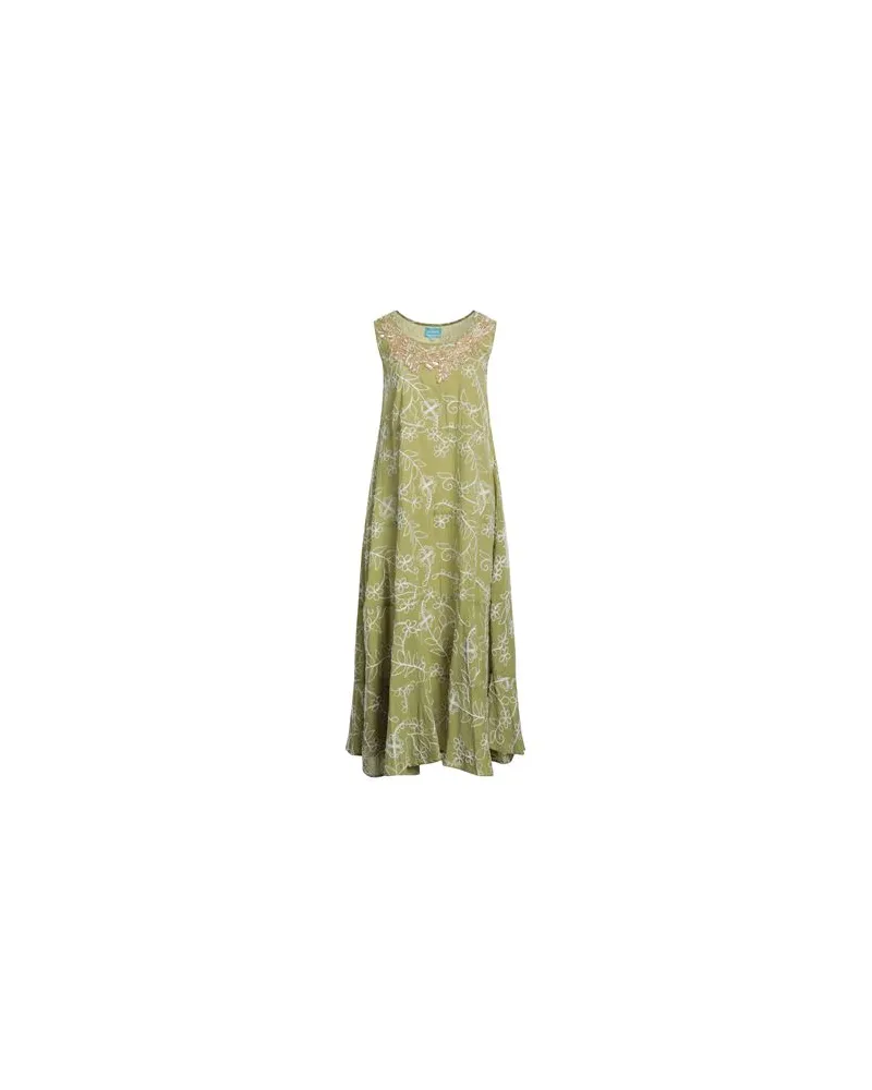 Iconique KLEIDER - Midi-Kleiderauf YOOX.COM Salbeigrün