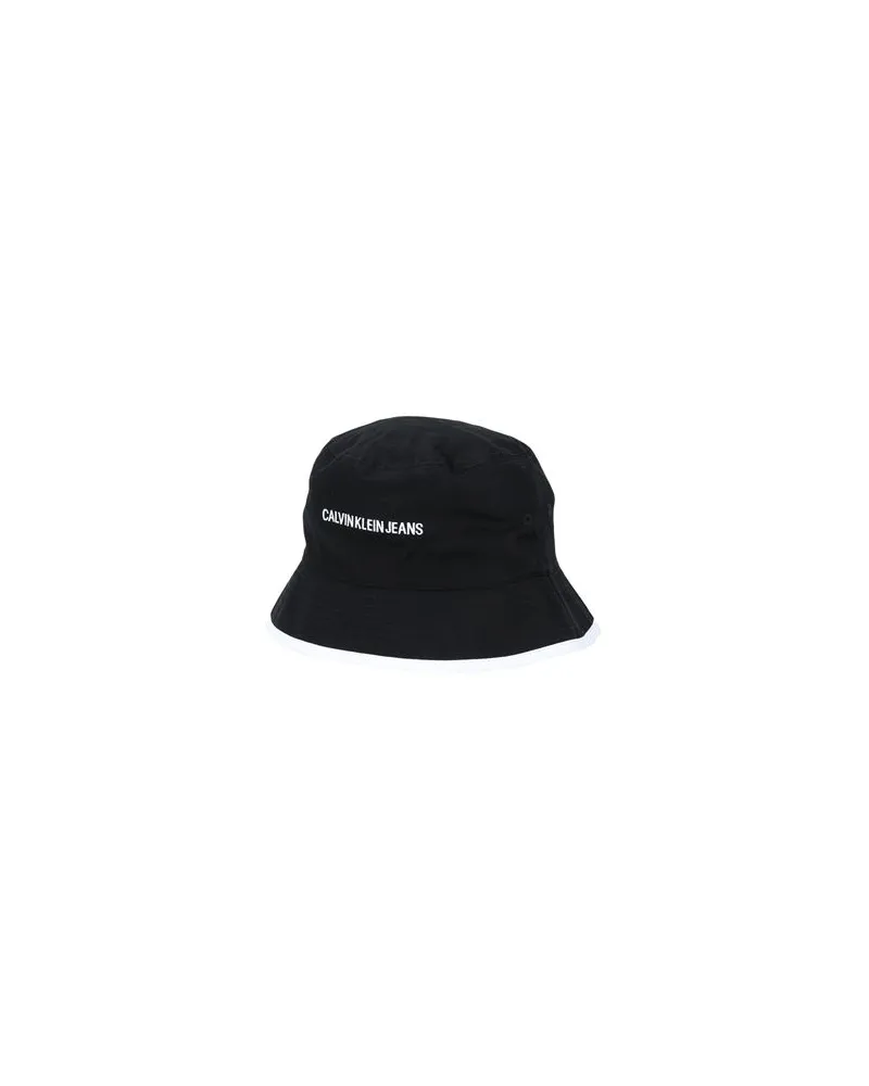 Calvin Klein INSTITUTIONAL BUCKET HAT  - ACCESSOIRES - Mützen & Hüteauf YOOX.COM Schwarz