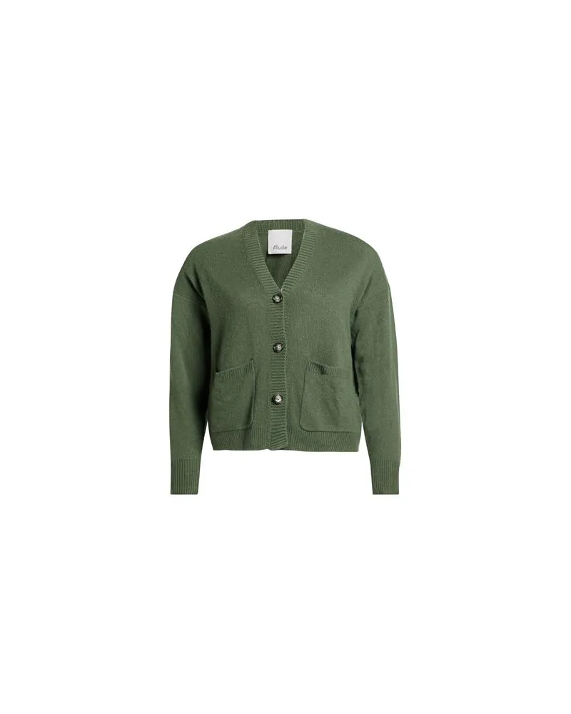 ALLUDE STRICKWAREN - Strickjackenauf YOOX.COM Militärgrün