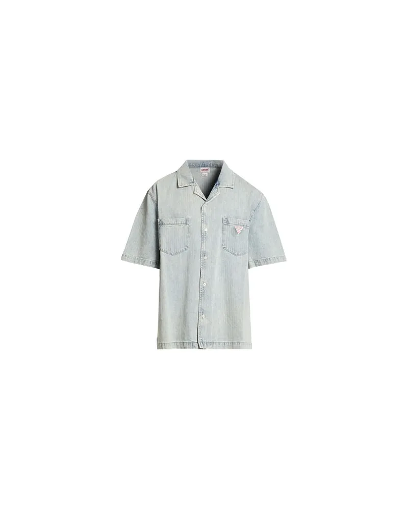 Guess TOPS - Jeanshemdenauf YOOX.COM Blau