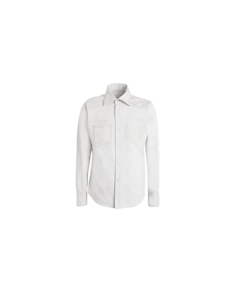 Maison Margiela TOPS - Jeanshemdenauf YOOX.COM Hellgrau
