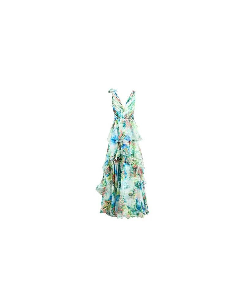 Marchesa KLEIDER - Maxi-Kleiderauf YOOX.COM Himmelblau