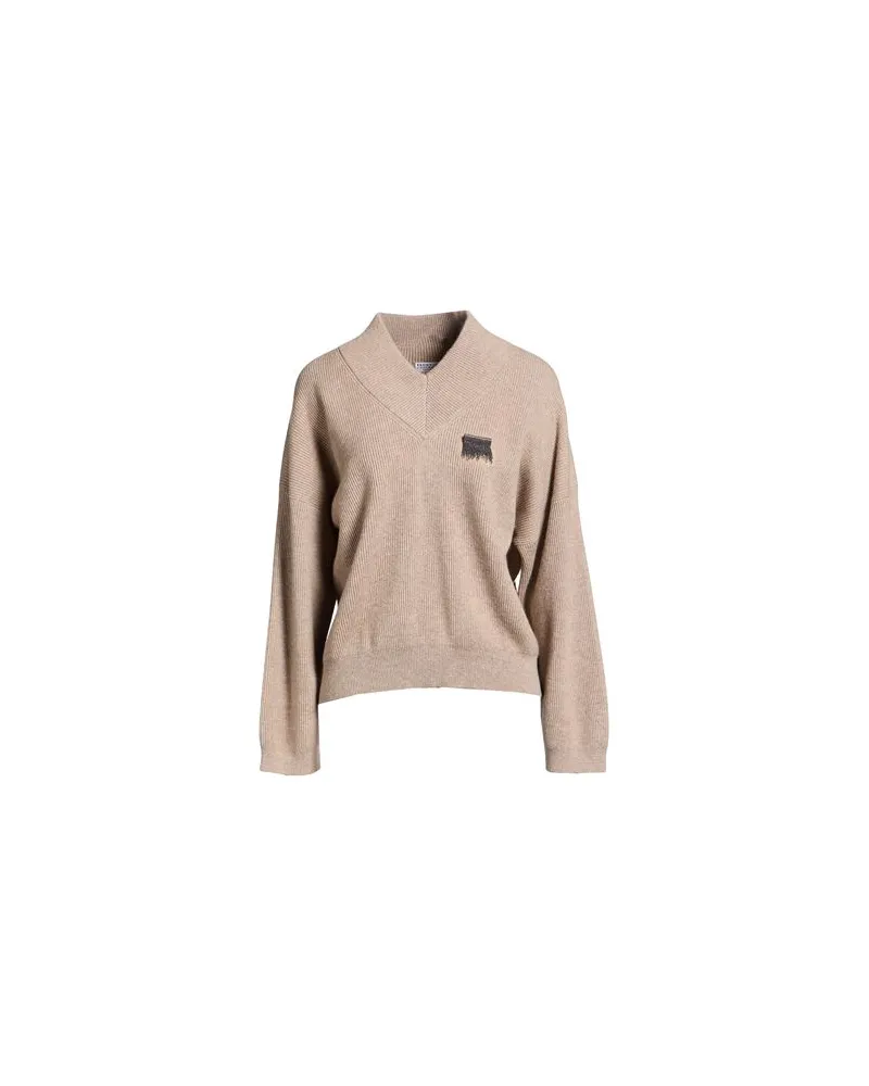 Brunello Cucinelli STRICKWAREN - Pulloverauf YOOX.COM Beige